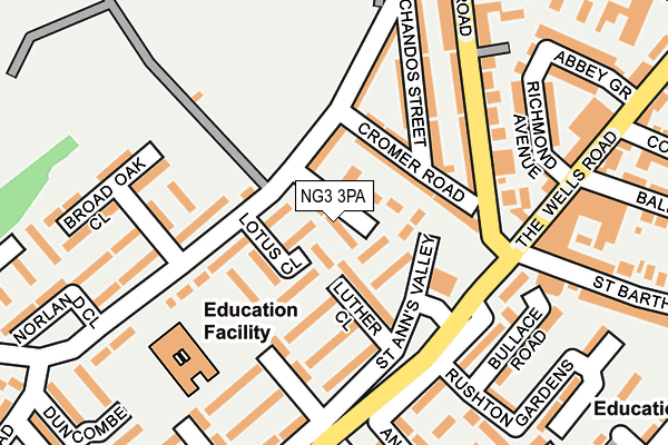 NG3 3PA map - OS OpenMap – Local (Ordnance Survey)