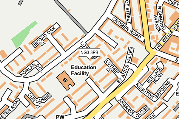 NG3 3PB map - OS OpenMap – Local (Ordnance Survey)