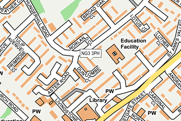 NG3 3PH map - OS OpenMap – Local (Ordnance Survey)