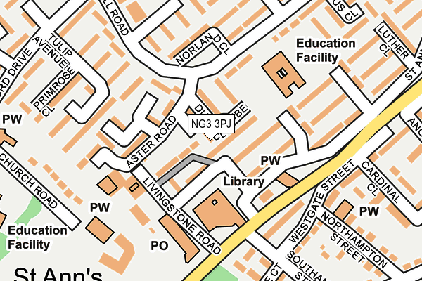 NG3 3PJ map - OS OpenMap – Local (Ordnance Survey)