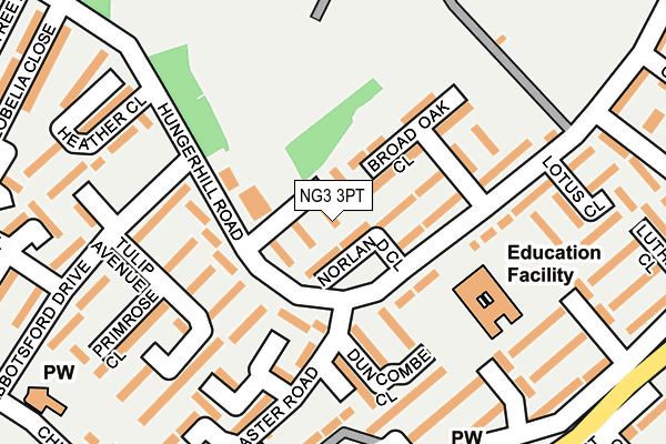 NG3 3PT map - OS OpenMap – Local (Ordnance Survey)