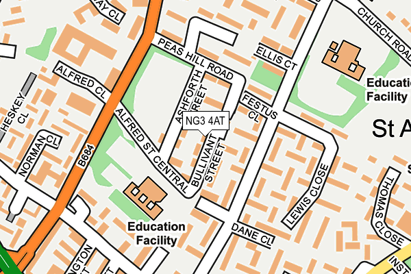 NG3 4AT map - OS OpenMap – Local (Ordnance Survey)