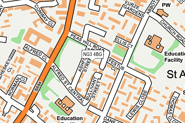 NG3 4BG map - OS OpenMap – Local (Ordnance Survey)