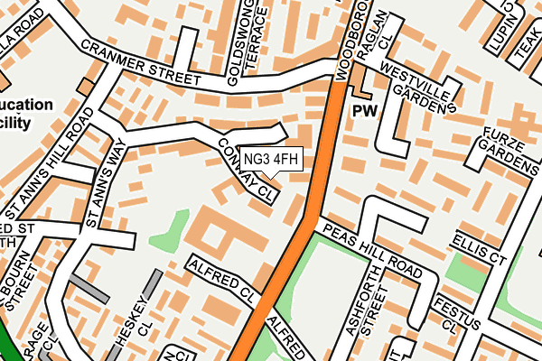 NG3 4FH map - OS OpenMap – Local (Ordnance Survey)