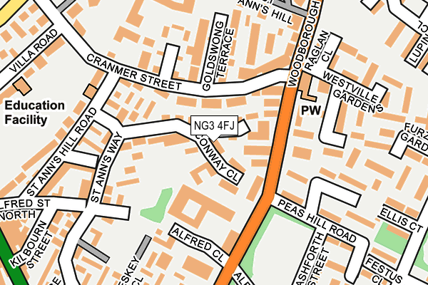 NG3 4FJ map - OS OpenMap – Local (Ordnance Survey)