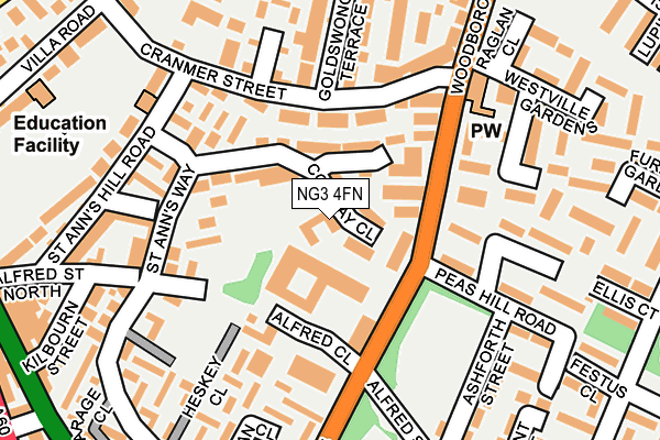 NG3 4FN map - OS OpenMap – Local (Ordnance Survey)