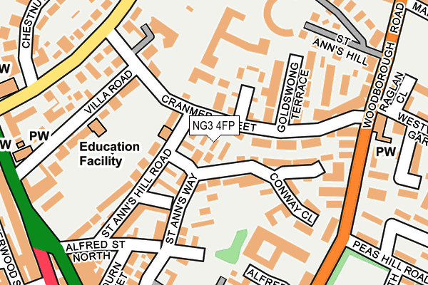 NG3 4FP map - OS OpenMap – Local (Ordnance Survey)