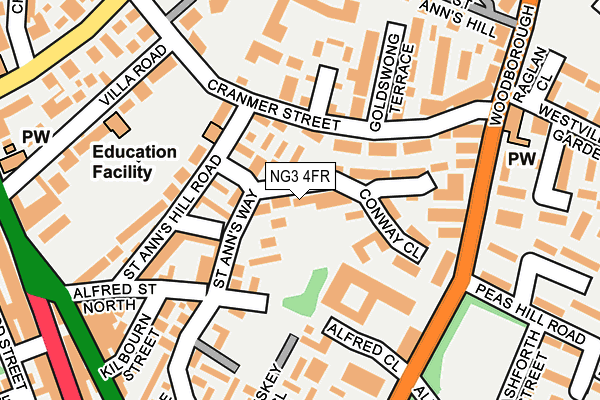 NG3 4FR map - OS OpenMap – Local (Ordnance Survey)