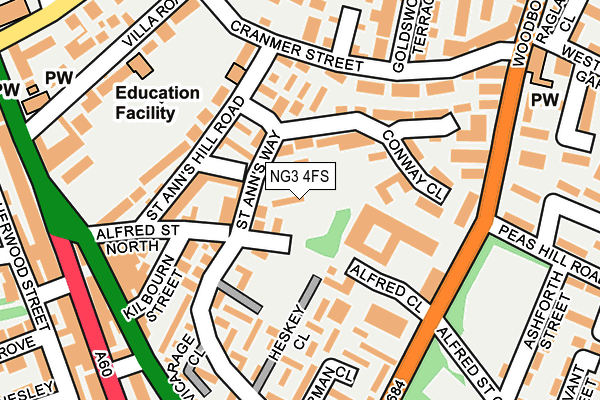 NG3 4FS map - OS OpenMap – Local (Ordnance Survey)