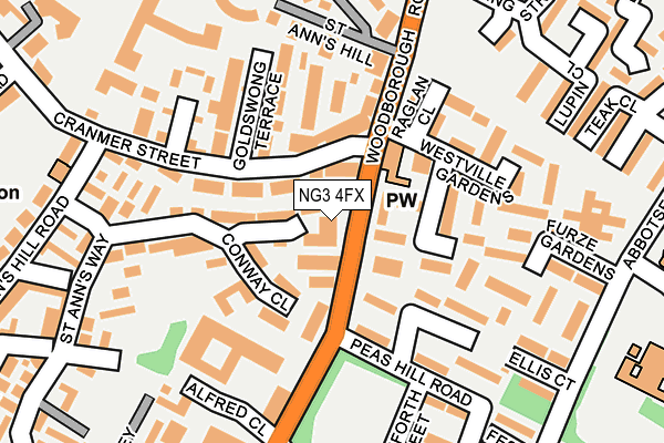 NG3 4FX map - OS OpenMap – Local (Ordnance Survey)