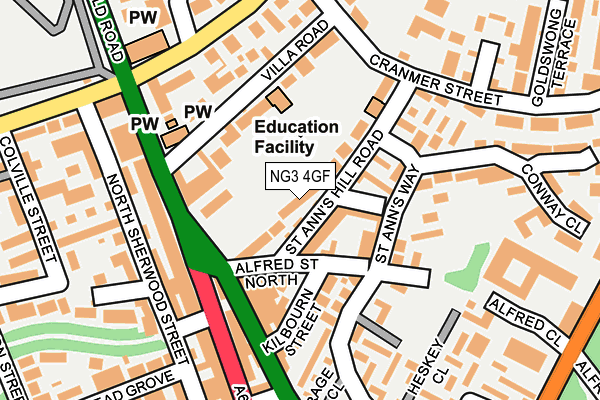 NG3 4GF map - OS OpenMap – Local (Ordnance Survey)