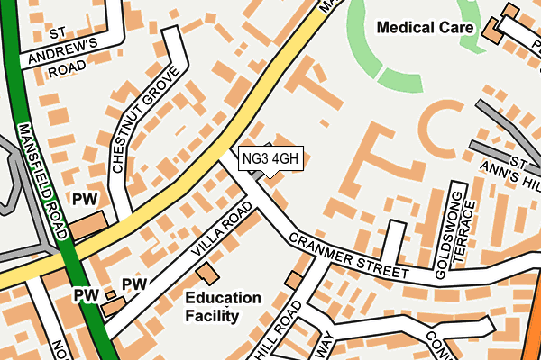 NG3 4GH map - OS OpenMap – Local (Ordnance Survey)