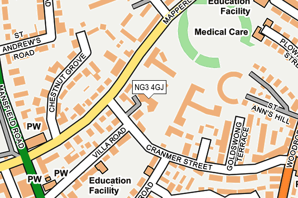 NG3 4GJ map - OS OpenMap – Local (Ordnance Survey)