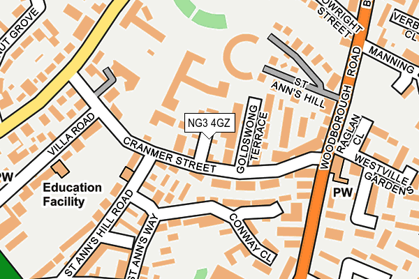 NG3 4GZ map - OS OpenMap – Local (Ordnance Survey)