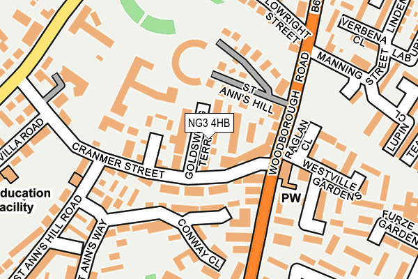 NG3 4HB map - OS OpenMap – Local (Ordnance Survey)