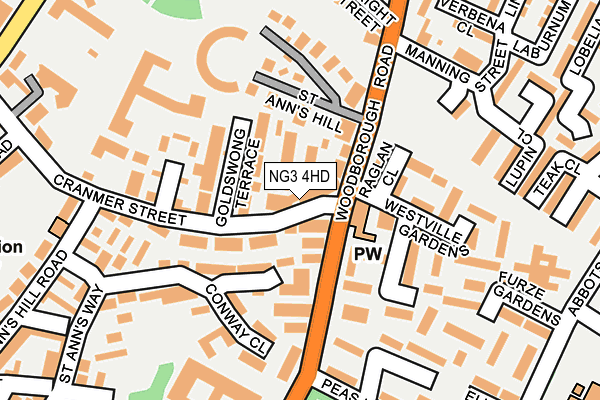 NG3 4HD map - OS OpenMap – Local (Ordnance Survey)