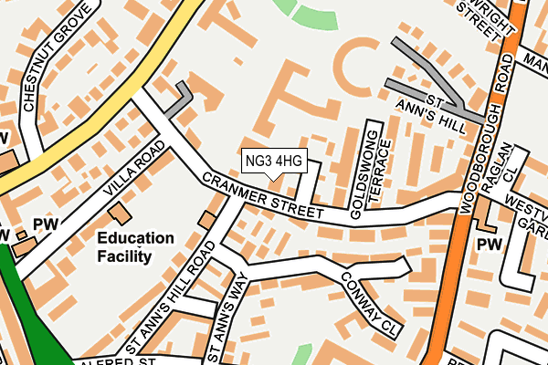 NG3 4HG map - OS OpenMap – Local (Ordnance Survey)