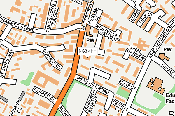 NG3 4HH map - OS OpenMap – Local (Ordnance Survey)