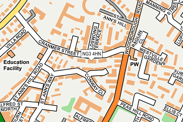 NG3 4HN map - OS OpenMap – Local (Ordnance Survey)