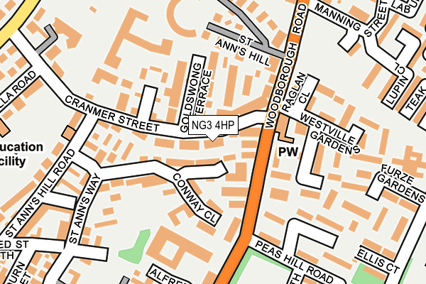 NG3 4HP map - OS OpenMap – Local (Ordnance Survey)