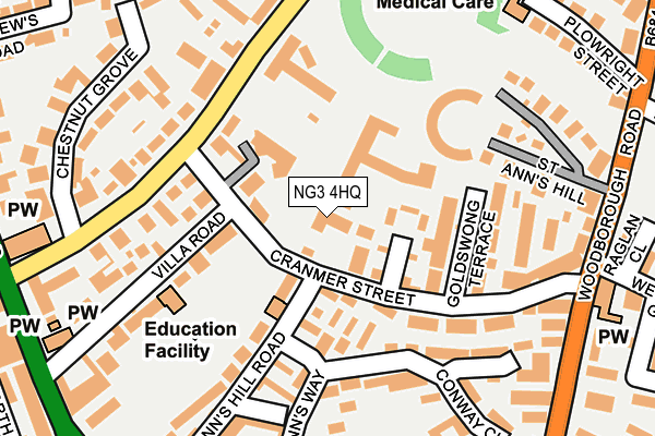 NG3 4HQ map - OS OpenMap – Local (Ordnance Survey)