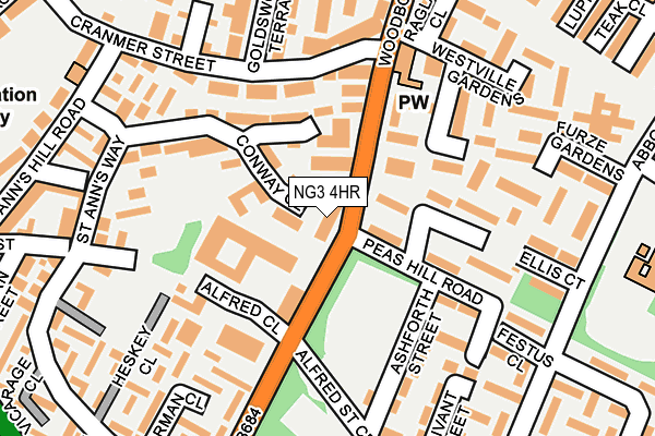 NG3 4HR map - OS OpenMap – Local (Ordnance Survey)