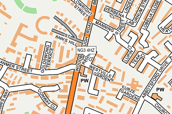 NG3 4HZ map - OS OpenMap – Local (Ordnance Survey)