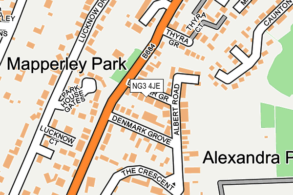 NG3 4JE map - OS OpenMap – Local (Ordnance Survey)