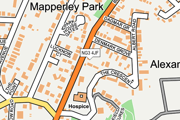 NG3 4JF map - OS OpenMap – Local (Ordnance Survey)