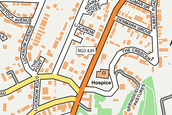 NG3 4JH map - OS OpenMap – Local (Ordnance Survey)