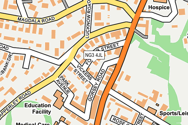 NG3 4JL map - OS OpenMap – Local (Ordnance Survey)
