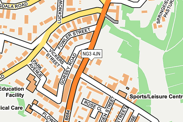 NG3 4JN map - OS OpenMap – Local (Ordnance Survey)