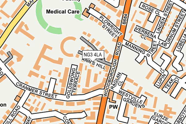 NG3 4LA map - OS OpenMap – Local (Ordnance Survey)