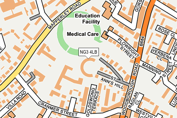 NG3 4LB map - OS OpenMap – Local (Ordnance Survey)