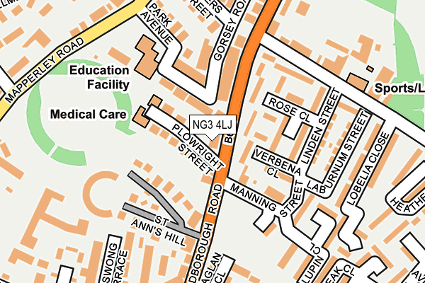 NG3 4LJ map - OS OpenMap – Local (Ordnance Survey)