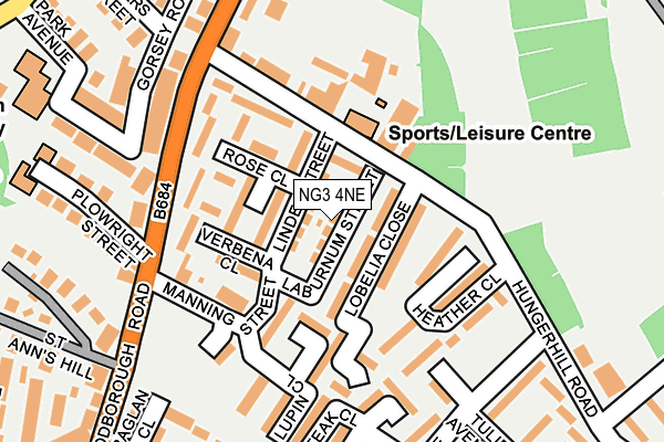 NG3 4NE map - OS OpenMap – Local (Ordnance Survey)