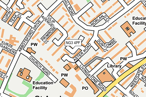 NG3 4PF map - OS OpenMap – Local (Ordnance Survey)