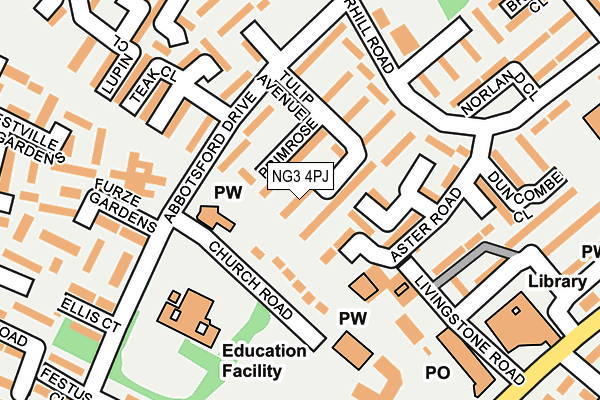 NG3 4PJ map - OS OpenMap – Local (Ordnance Survey)