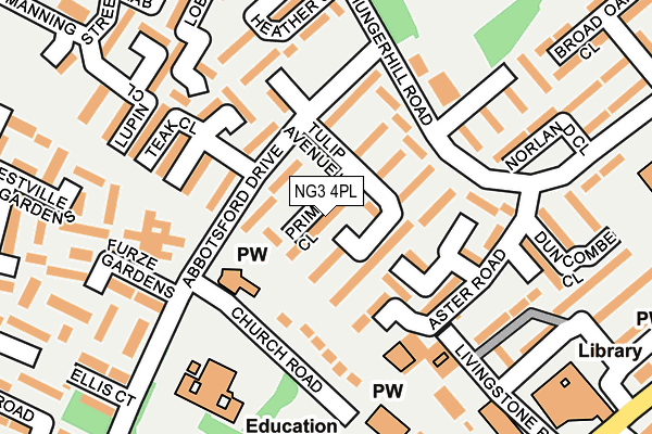 NG3 4PL map - OS OpenMap – Local (Ordnance Survey)