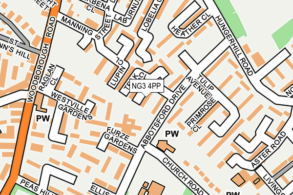 NG3 4PP map - OS OpenMap – Local (Ordnance Survey)