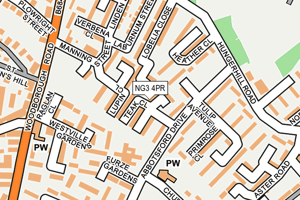 NG3 4PR map - OS OpenMap – Local (Ordnance Survey)