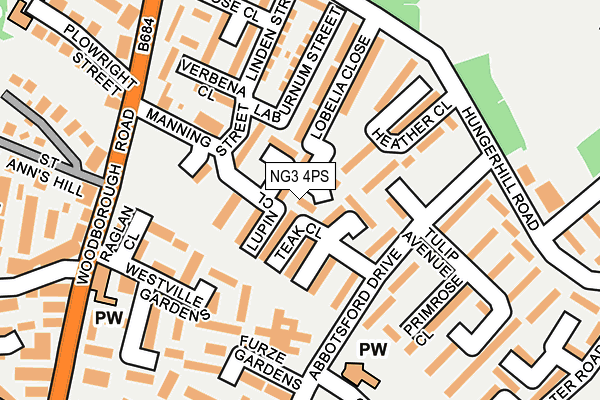 NG3 4PS map - OS OpenMap – Local (Ordnance Survey)