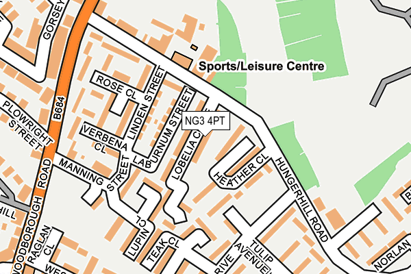 NG3 4PT map - OS OpenMap – Local (Ordnance Survey)