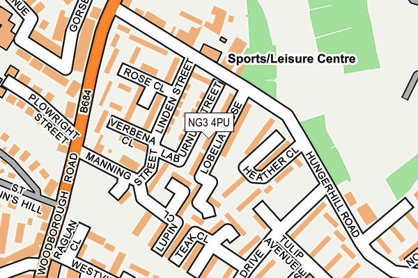 NG3 4PU map - OS OpenMap – Local (Ordnance Survey)