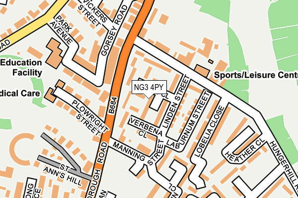 NG3 4PY map - OS OpenMap – Local (Ordnance Survey)