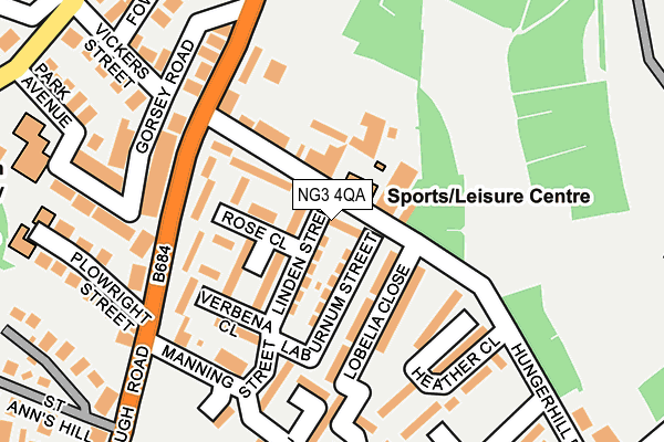 NG3 4QA map - OS OpenMap – Local (Ordnance Survey)