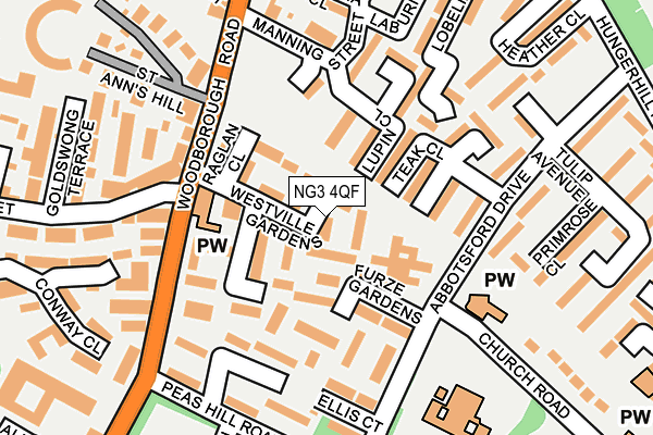 NG3 4QF map - OS OpenMap – Local (Ordnance Survey)