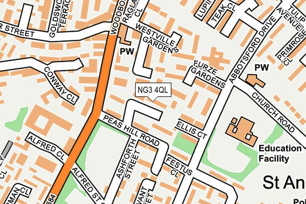 NG3 4QL map - OS OpenMap – Local (Ordnance Survey)