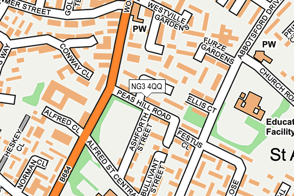 NG3 4QQ map - OS OpenMap – Local (Ordnance Survey)