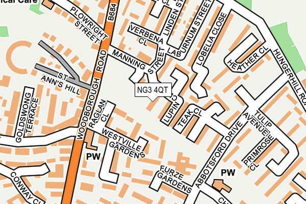 NG3 4QT map - OS OpenMap – Local (Ordnance Survey)